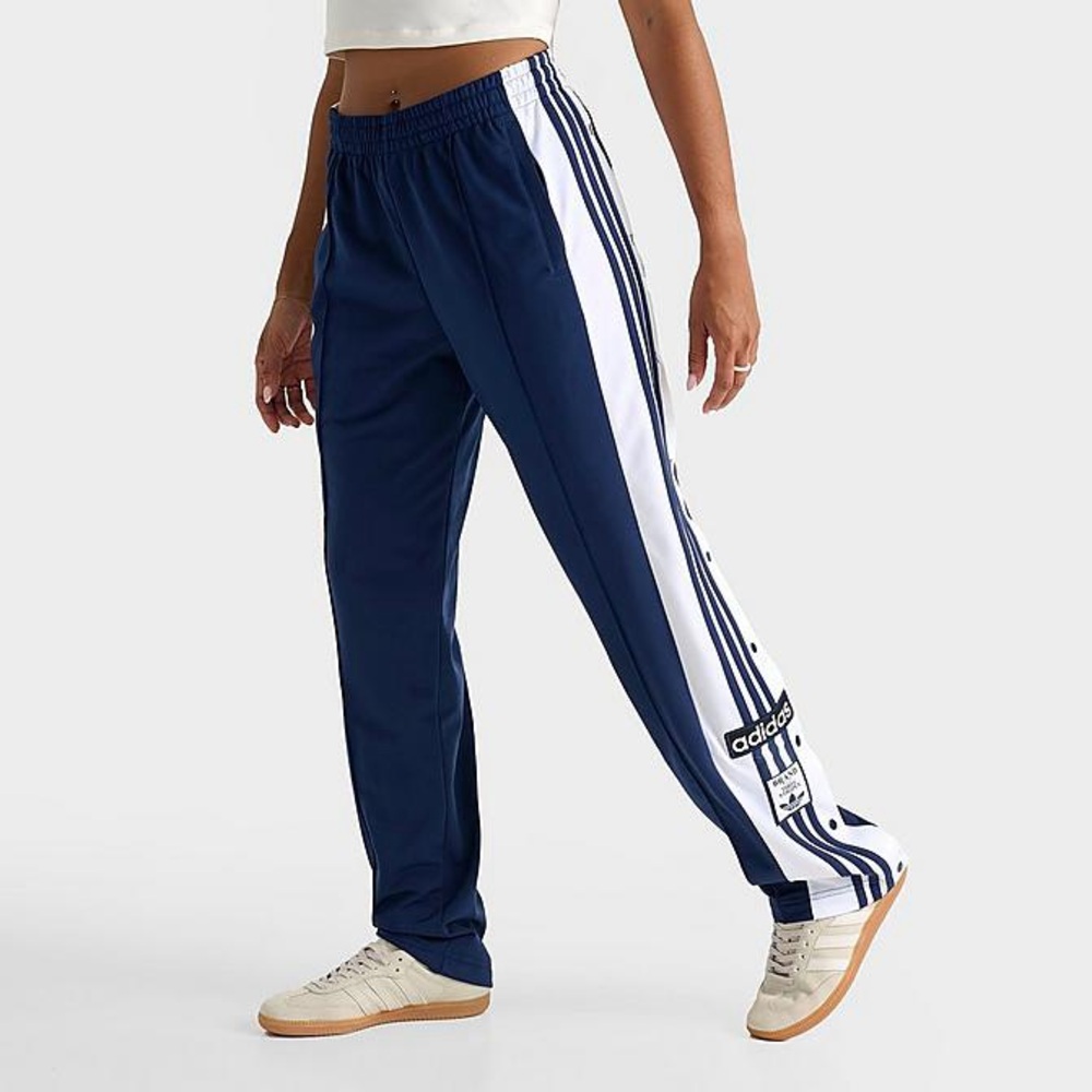 NWT adidas adibreak pant in dark blue/ white